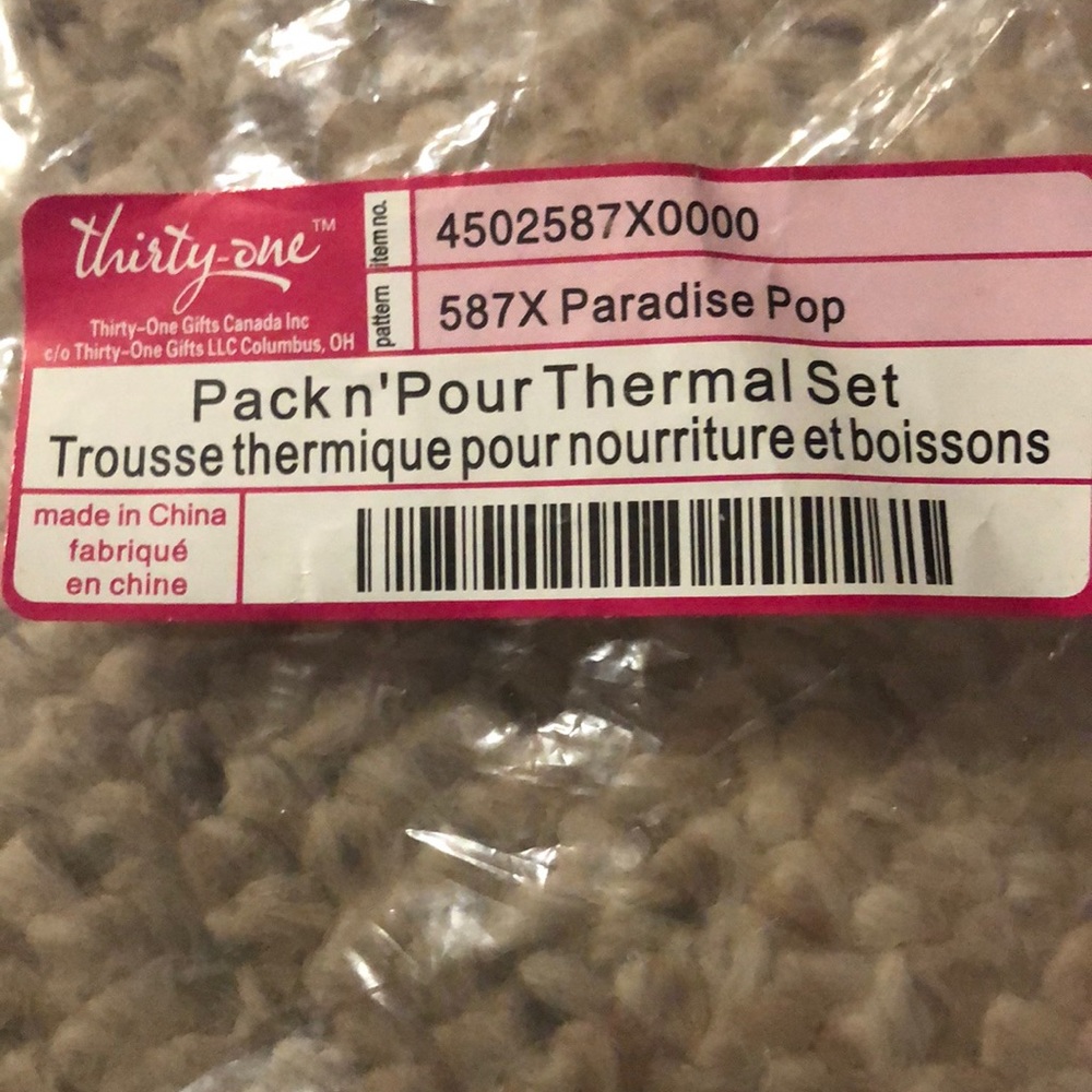 31 Pack and Pour thermal set